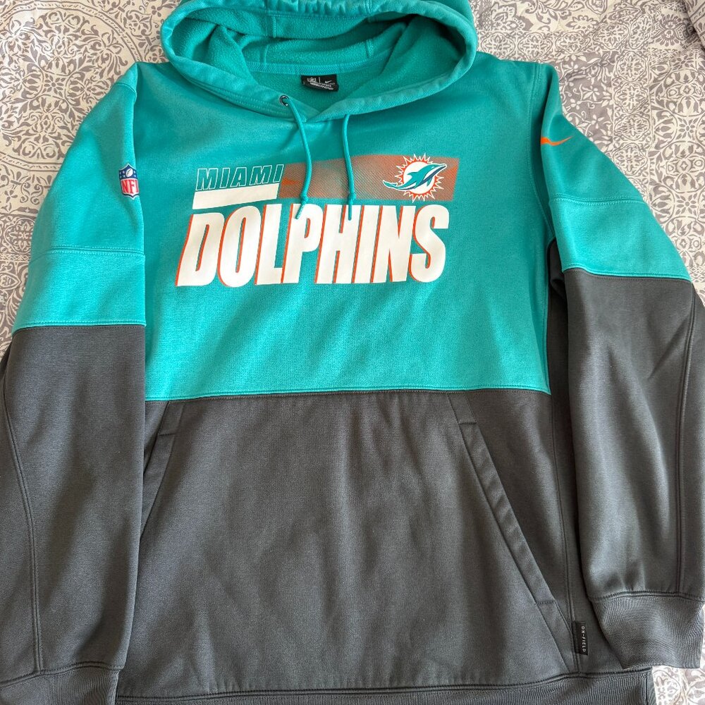 Miami Dolphins Hooded Sweatshirt Nike NFL Men's Dri-Fit XL